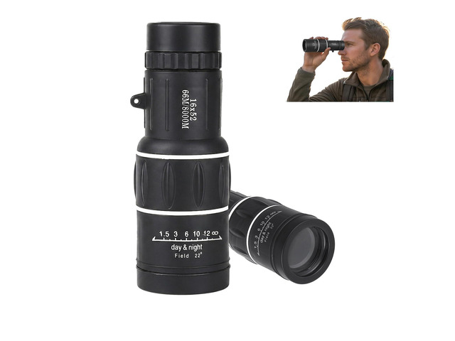 16x52 Monocular Telescope for All Ages High Powered Compact Waterproof BAK4 prism, for bird watching, hiking, hunting & wildlife, great gift for...