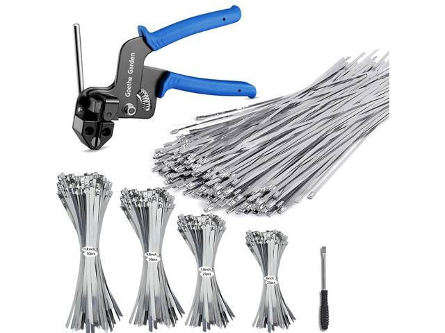 WCT322 Stainless Steel Cable Tie Gun for Fastening and Cutting up to 12mm Width Cable Ties,4 Size For Multi-purpose Cable Ties, Suitable For Fixing...