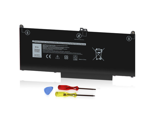 60Wh Type MXV9V 7.6V Laptop Battery for Dell Inspiron 7300 7306 2-in-1 Black Series, Latitude 7400 7300 E5300 E5310 5300 5310 2-in-1 P96G P97G P99G...