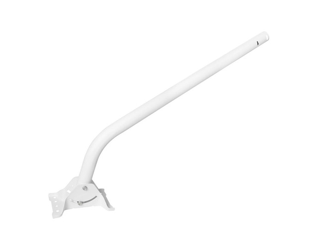 38' One-Piece J Pipe Mount Mast Antenna Mounting Pole with Powder Coated Paint Finish to Prevent Rust (1.66' Outer Diameter / White)
