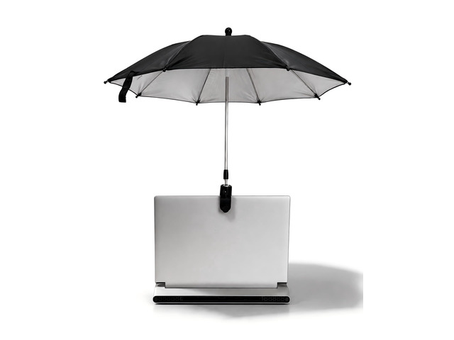 Laptop Sun Shade 360-degree Rotation Laptop Sun Umbrella Foldable Monitor Sun Shade for Working Outside