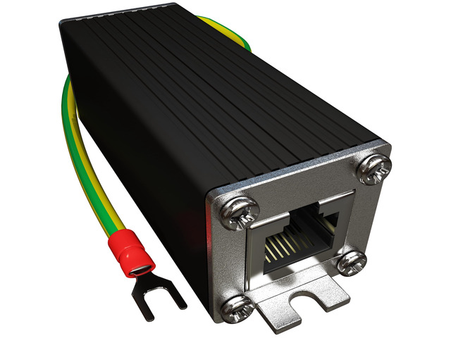Ethernet Surge Protector - 2.5 Gigabit PoE++ GDT and TVS on All 4 Pairs Arrests surges w/ GDT and Silicon Avalanche Supressor Diode (SASD)...
