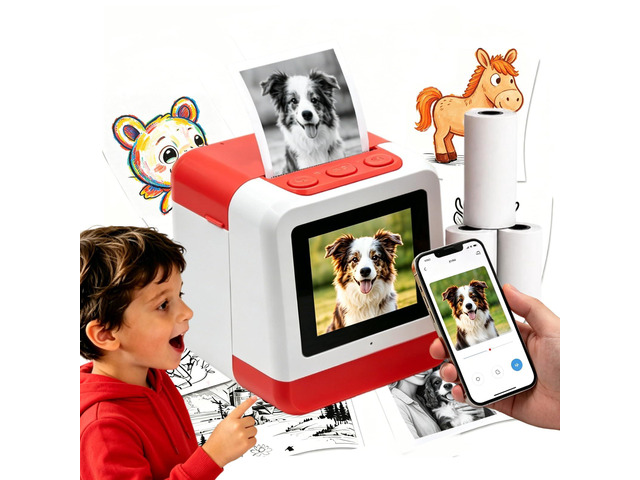 Smart AI Voice Sticker Maker Machine,Mini Sticker Printer for Kids, Inkless Portable Thermal Printer with Photo Printing, Sticker Printer Box for...
