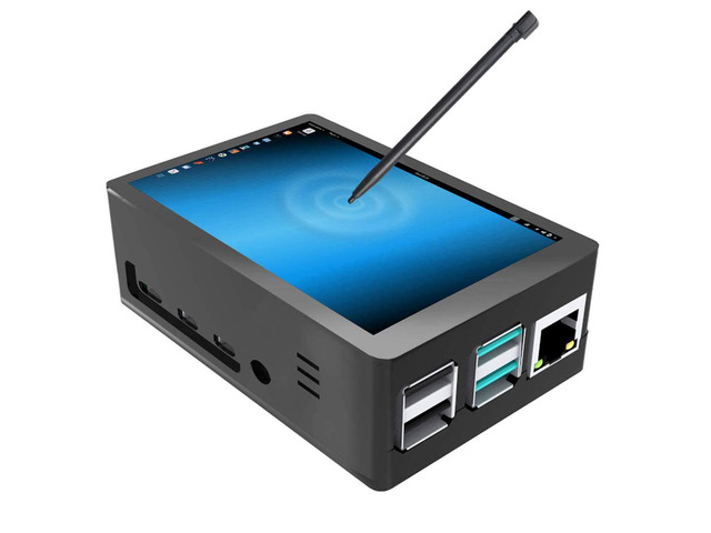 for Raspberry Pi 4 Touch Screen with Case, 3.5 inch Touchscreen with Fan, 320x480 Monitor TFT LCD Game Display