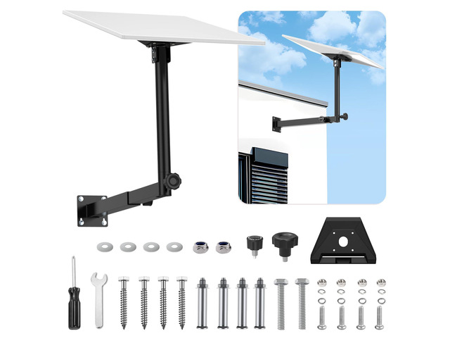 Adjustable Starlink Gen 3 Mount, 360° Rotatable Starlink Pole Mounting Kit Compatible with V3 Starlink Standard Dish (Length-27.5 inch)