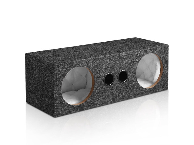 Dual 6.5 Inch Car Audio Subwoofer Enclosure Box for Improves Audio Quality Dual Sealed Carpet Covered Car Audio Vehicle Subwoofer Enclosure with...