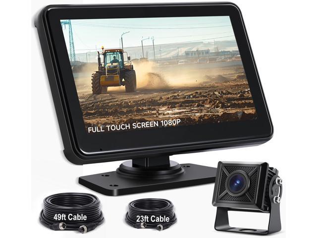 AHD1080P Wired Backup Camera with 7'' Touch Screen Monitor, Rear View Camera System for Truck/RV/Trailer/Skid Steer/Tractor, Colorful Night...