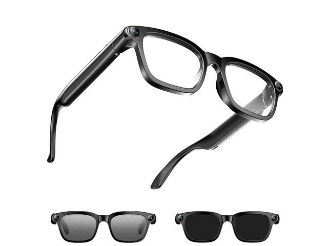 AI Smart Glasses with Camera Video Recording Bluetooth Sunglasses Anti-Shake Video Recording Photo Capture, AI Voice Assistant Object...
