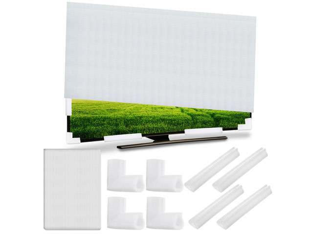 9 Pcs Cushioning Foam Set Include Foam Flat Screen TV Cover Fits up to 65'' W x 36'' H and Moving Corner Edge Protectors for TV Display Screen...