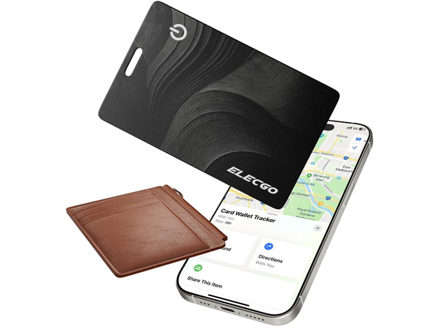[Apple MFi Certified] Wallet Tracker Card with Apple Find My, 0.07' Slim Tracking Card, IP68 Waterproof Bluetooth Tracker Smart Card, Wireless...
