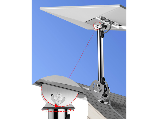 Starlink Roof Mount Gen 3/V3 Standard Dish, 304 Stainless Steel Fits Standard 4/4X, Starlink Pivot Mounting Kit with 120° Adjustable Base for...