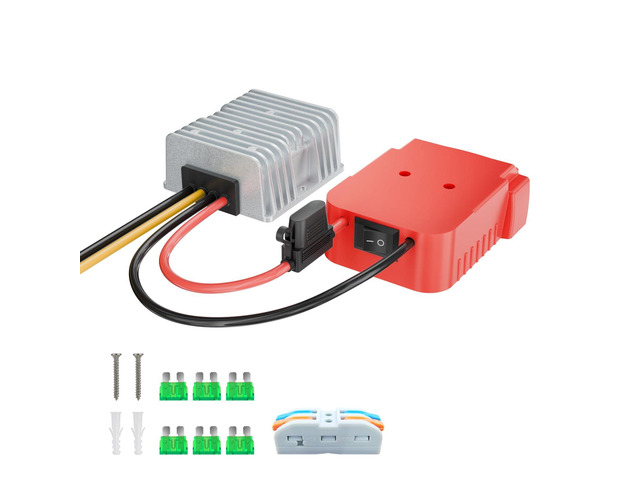 18V to 12V Step Down Converter Aadpter Compatible with Milwaukee M18 Batteries, DC 12 Voltage Battery Power Adapter, 20A 240W Buck Converter...