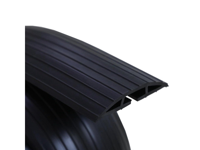 10ft Floor Cable Cover Heavy Duty PVC Cord Cover Wire Cover to Prevent Trip Hazard for Home Office or Outdoor(10ft, Black)