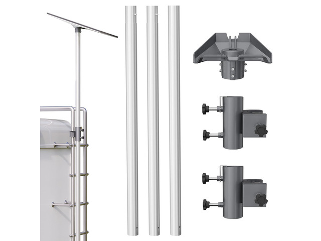 Starlink Pole Mount Gen 3 10FT Starlink Rv Mount with Starlink Gen 3 Pipe Adapter Fits 0.8-1.96 inch Ladder Rails
