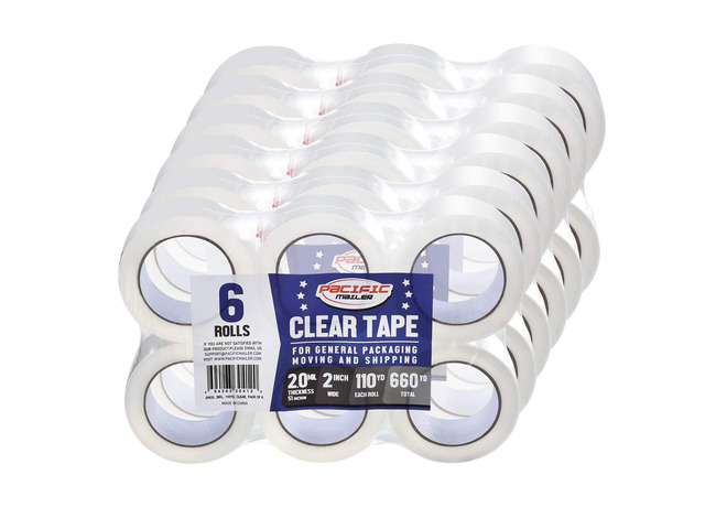 Clear Packing Tape, 2 Inch Wide, 2.0mil Thickness, 110 Yard Per Roll [Pack of 36 Rolls]