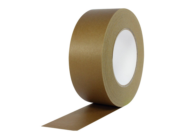 Tapes 184HD Rubber High Tensile Kraft Flatback Carton Sealing Tape with Paper Backing, 7 mils Thick, 55 yds Length x 2' Width, Dark Brown (Pack of 24)