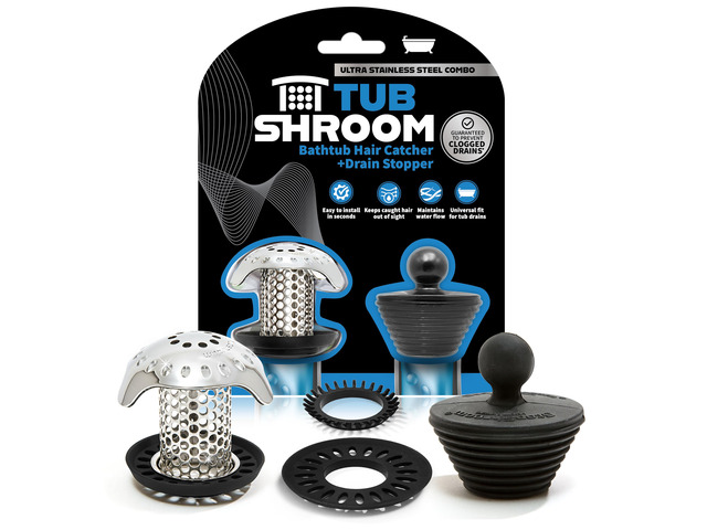 Ultra Revolutionary Bath Tub Drain Protector Hair Catcher/Strainer/Snare, Stainless Steel, Stainless Combo