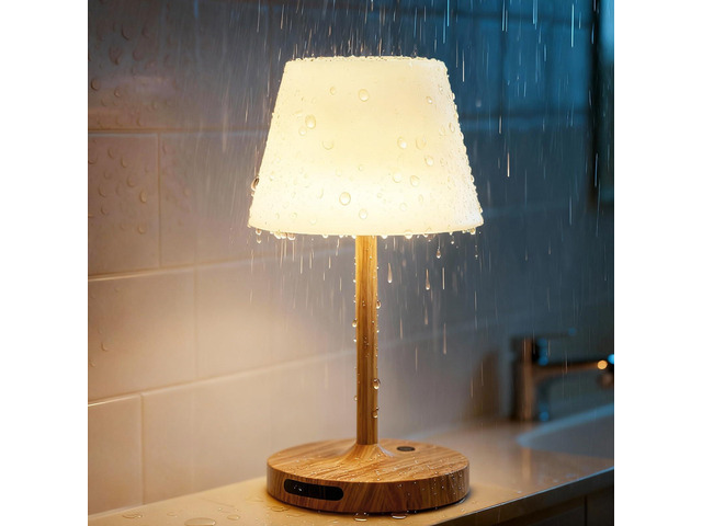 Outdoor Waterproof Shower Lamp, 5200mAh Rechargeable Bathroom Lamp IP65 Cordless Shower Light, Touch Dimming, Long-Lasting Battery, Versatile for...