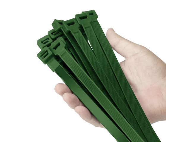 12 inch Garden Green Zip Ties Heavy Duty 100 PCS, 250 LBS Ultra Exclusive Strong Plastic Wire Ties, Large Cable Ties Extra Long Tie Wraps, Indoor...