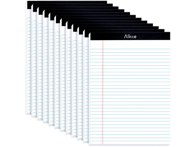 Legal Notepads 8.5 x 11, Pack of 12 - Perforated Wide Ruled Writing Pad - Premium Thick Paper, No Ink Bleeding - Blank Legal Pads For Home, Office,...