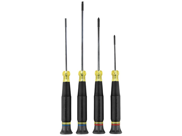 85615 Mini Precision Screwdriver Set, 4-Piece Phillips and Slotted Set, Ideal for Electronics, Small Appliances, Terminal Blocks