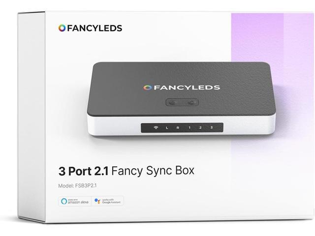 3 Port 2.1 Fancy Sync Box Streaming Media Player TV LED Synced Backlight with HDMI 2.1, 4K 120Hz, 144Hz, 8K 60Hz, VRR, ALLM, 96 RGBW LEDs Per Meter...