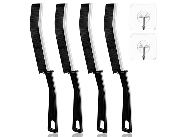 Multifunctional Stainless Steel Crevice Cleaning Brush - Hard Bristles for Kitchen & Bath Gap Cleani