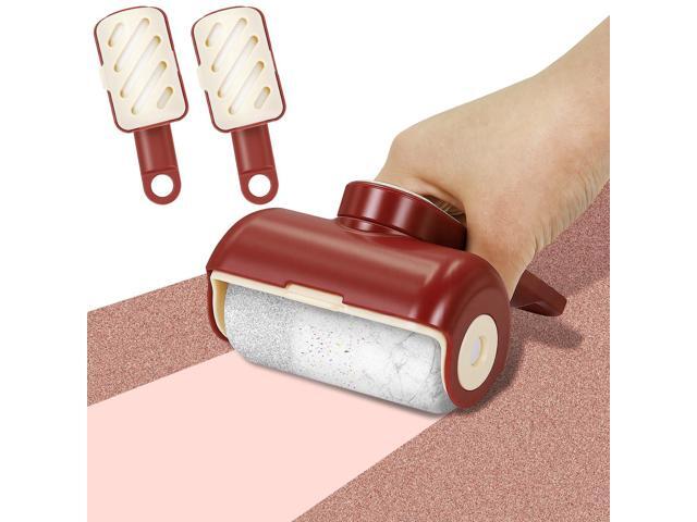 Mini Reusable Lint Roller 2 Pack, Washable Gel Sticky Lint Roller for Pet Hair, Travel Size Portable Lint Roller with 360° Rotating Handle & Large...