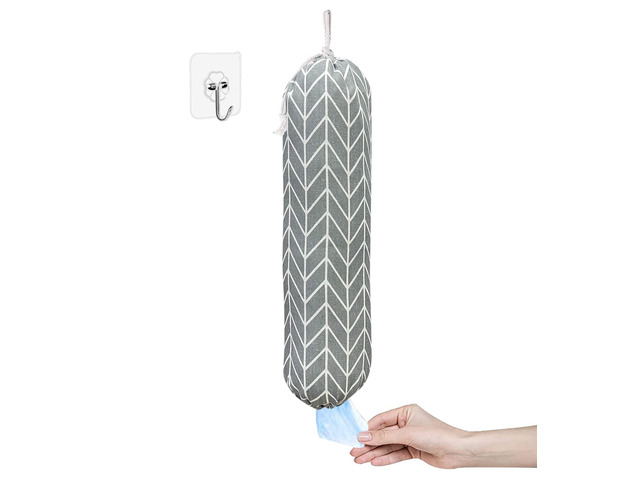 Wall Mount Plastic Grocery Bag Organizer/Holder,Washable Shopping Bags Carrier,Storage Dispenser for Home Kitchen Travelling, Free Adjustment with...