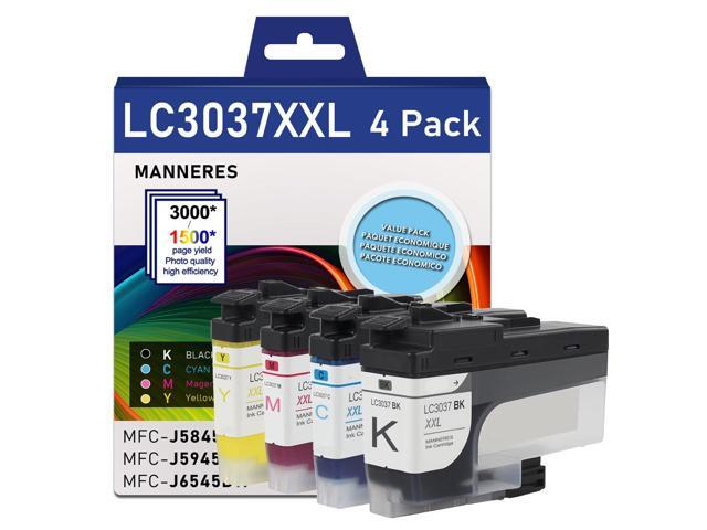 LC3037XXL High-Yield Ink Cartridges BK/C/M/Y (4-Pack) Compatible LC3037 LC3037BK Ink Replacement for Brother LC3037 LC3039 XXL Ink Cartridge...