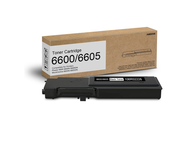1 Pack Black Phaser 6600 / WorkCentre 6605 High Yield Toner Cartridge 106R02228 Replacement for Xerox 6600/6605 Imaging Toner for Phaser 6600 6600N...