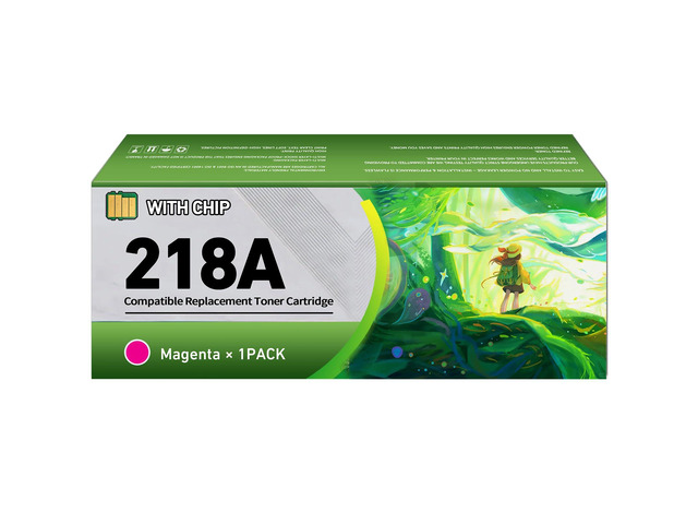 Replacement 218A Magenta Toner Cartridges with Chip for HP 218A W2183A Ink Cartridge, for HP 218X Works for HP Color LaserJet Pro MFP 3301fdw...