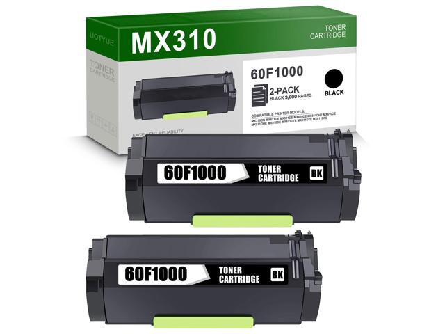 2-Pack 601 60F1000 High Yield Black Toner Cartridge Replacement for Lexmark MX510de MX511dte MX611dte MX611dfe MX310dn MX611de MX511de MX410de...