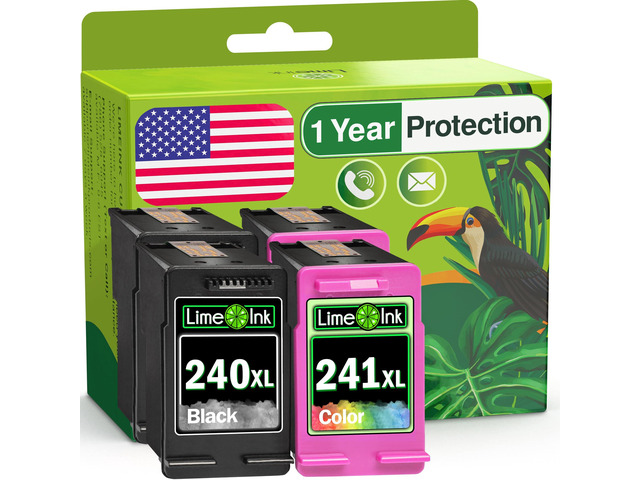 4 Remanufactured Ink Cartridges Replacement for Canon 240xl 241xl Combo Pack for Cannon 240-241 Printer Ink Cartridge for Canon MG3600 Pixma MG3620...