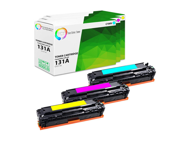 131A Color Toner Cartridge 3 Pack - Compatible Replacement for HP 131A CF211A CF212A CF213A Works with HP LaserJet Pro 200 Color M251NW, MFP M276N...