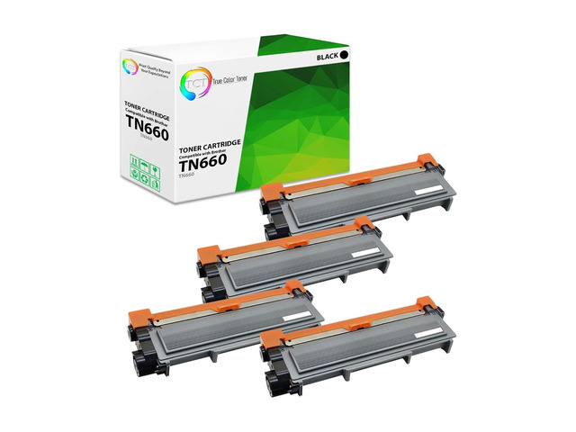 TN660 Toner Cartridge 4 Pack - Compatible Replacement for Brother TN-660 TN660 Black High Yield Works with Brother HL-L2340DW MFC-L2700DW L2740DW...