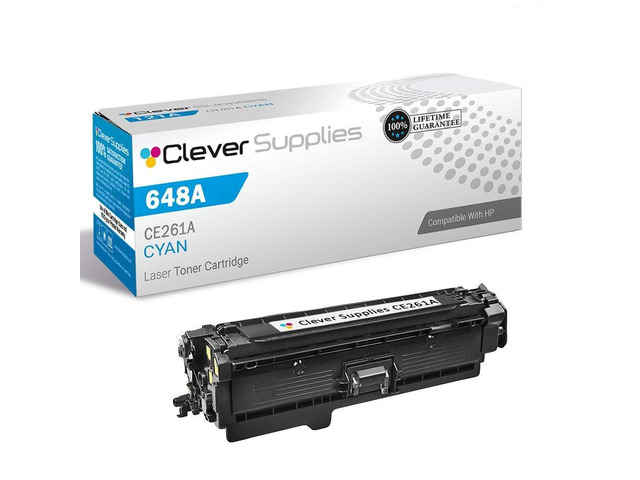 CS Replacement Toner Cartridge Compatible with HP CP4025dn CE261A Cyan 648A Color CP4000 CP4500 CP4525 CP4525dn Enterprise CP4025