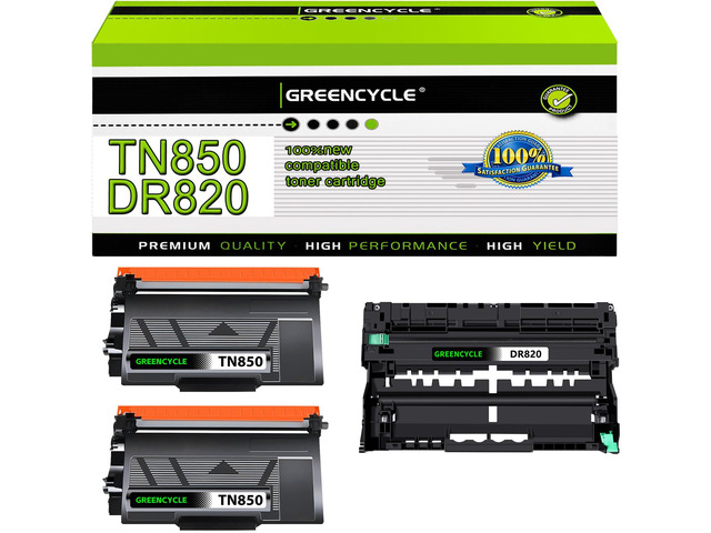 TN850 Toner & DR820 Drum Unit Set Replacement for HL-L6200DWT HL-L6200DW HL-L5200DW HL-L5100DN MFC-L5900DW MFC-L5850DW MFC-L5700DW Printer(2 Toner,...