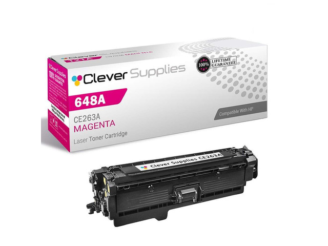CS Replacement Toner Cartridge Compatible with HP CP4525n CE263A Magenta 648A Color CP4000 CP4500 CP4525n Enterprise CP4025dn
