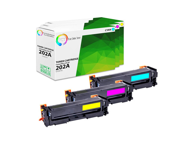 202A Color Toner Cartridge 3 Pack - Compatible Replacement for HP 202A CF501A CF502A CF503A Works with HP Color LaserJet Pro MFP M280NW M254DW...