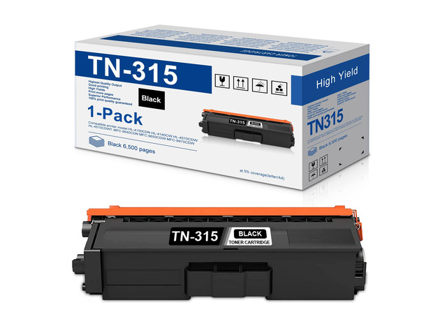 TN315 Black Toner Cartridge, Compatible Replacement for Brother TN-315BK DCP-9050 9055 9270 HL-4140 4150 4570 MFC-9460 9465 9560 9970 Toner...