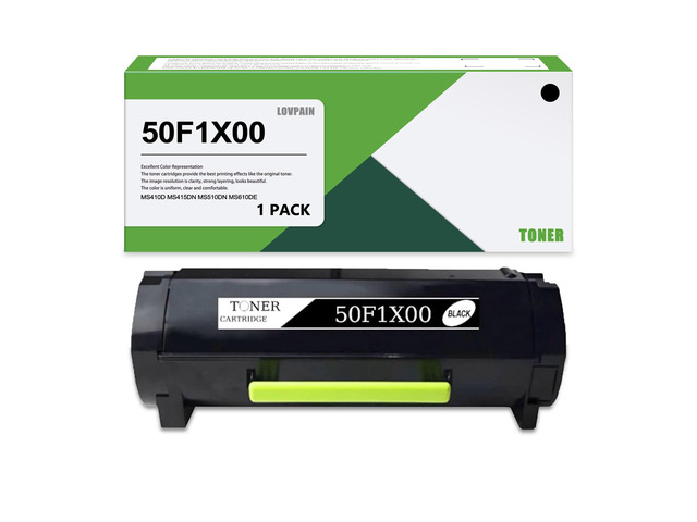 50F1X00 Extra High Yield Toner Cartridge (1-Pack, Black) - Lovn Compatible 501X 50F1X00 Toner Cartridge (10,500 Pages) Replacement for Lexmark...