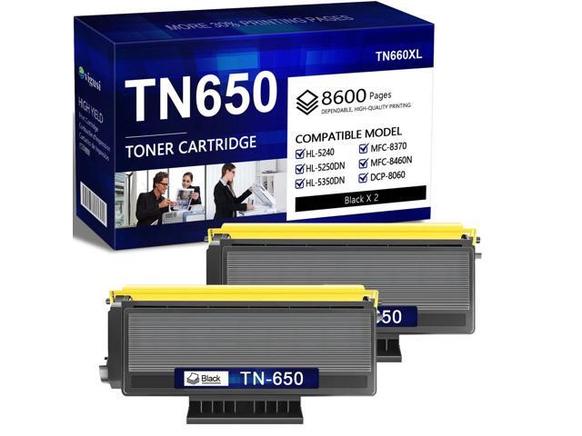 TN-650 High Yield Toner Cartridge Black Replacement for Brother TN650 Toner Cartridge TN650XL HL-5240 HL-5250DN MFC-8370 MFC-8460N DCP-8060 Toner.