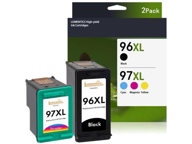 96XL / 97XL High Yield Ink Cartridges 2-Pack (1Black / 1Tri-Color) Replacement for HP Officejet 7310 7210 7410 Deskjet 9800 6988 6980 6940 6540.