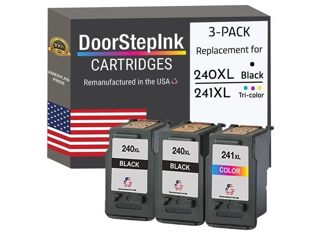 PG-240XL Black & 241XL Color Remanufactured in The USA Ink Cartridge Replacement for Canon PG-240XL/241XLCompatible with Canon Pixma MG3620, MX432,...