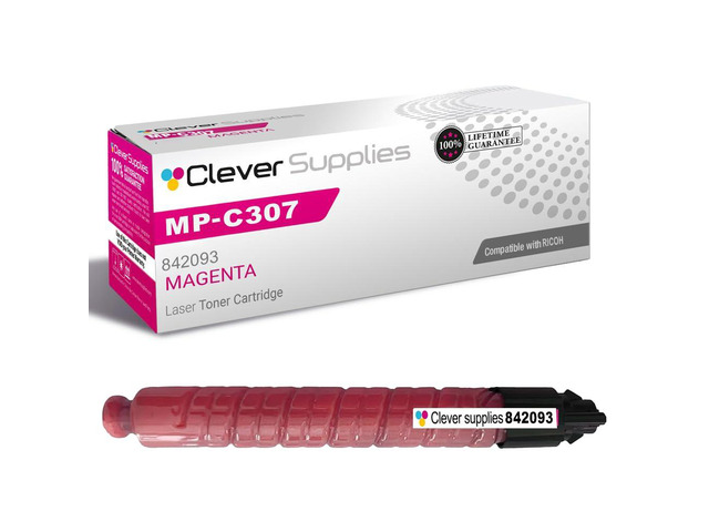 CS Replacement Compatible with Ricoh C306 MPC307 Toner Cartridge 842093 to use with MPC306 MPC406 (Magenta, 1-Pack)