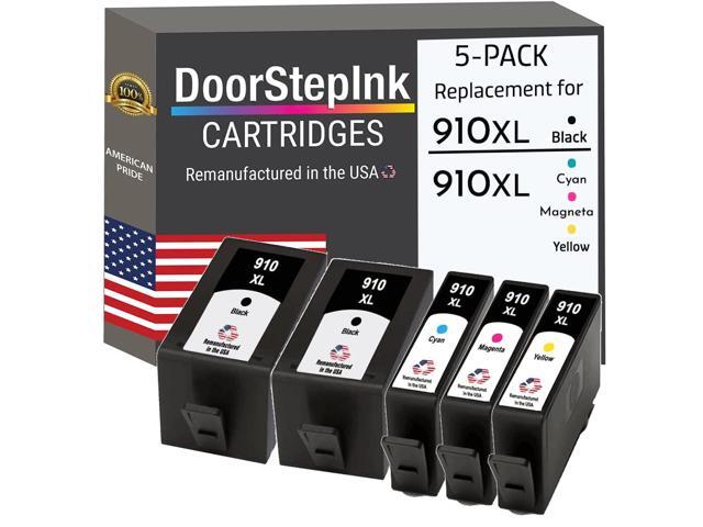 910XL 2 Black, Cyan, Magenta & Yellow Remanufactured Ink Cartridge Replacement for HP 910XL Compatible with HP OfficeJet Pro 8025, 8035, 8020,.