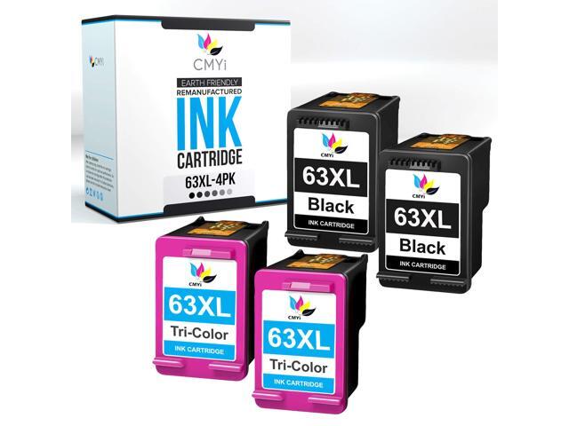 Replacement 63XL Printer Ink Cartridges Combo Pack for HP Envy 4521, 4522, 4523, 4524, 4525, 4526, 4527, 4528, OfficeJet 3830, 3833, 3834, 3835,.