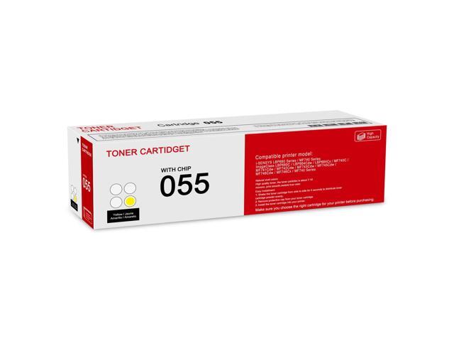 1 Pack 055 3013C001 Yellow Toner Cartridge: Compatible CRG-055 Replacement for Canon i-SENSYS LBP660 MF740 Series ImageClass LBP664Cdw LBP664Cx...