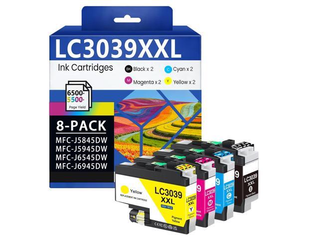 LC3039 LC3039XXL (8Pack, 2BK/2C/2M/2Y) Ink Cartridges High Yield Replacement for Brother LC3039BK LC3039C LC3039M LC3039Y Ink Cartridges.